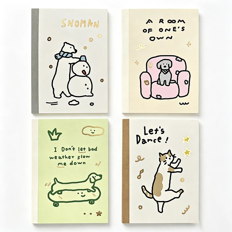 Cute Dog A6 Mini Notebook – Portable Blank Journal