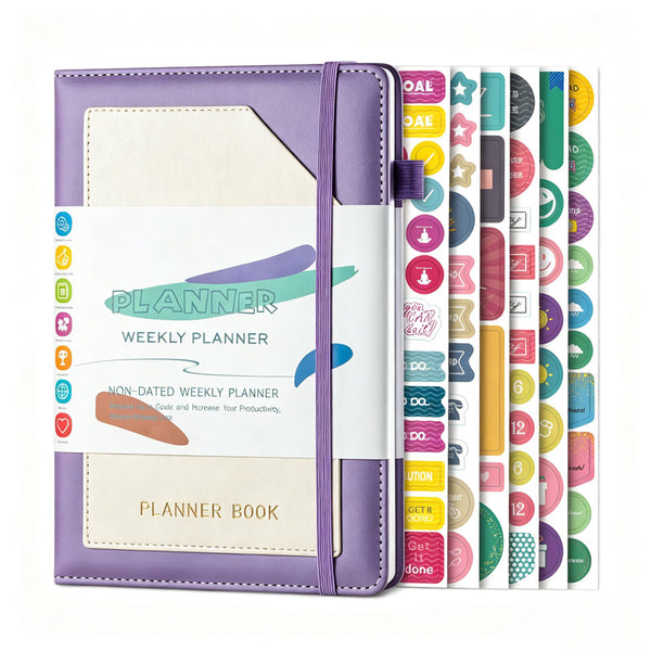 A5 Minimal PU Planner With Stickers