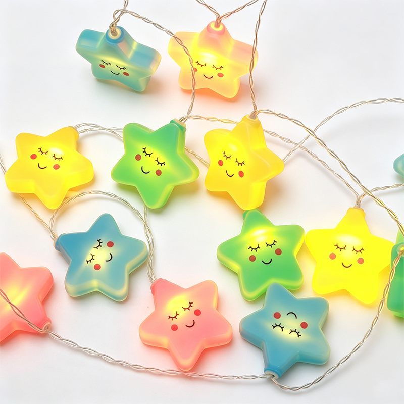 Led Color Star Battery Operated String Lights