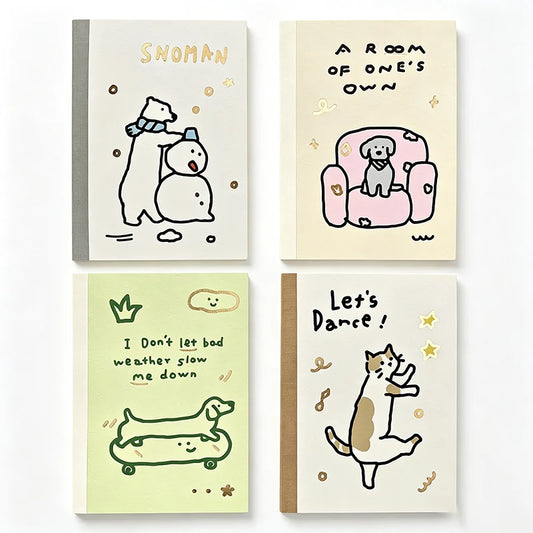 Cute Dog A6 Mini Notebook – Portable Blank Journal