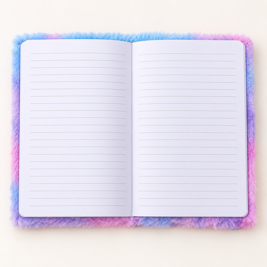 Owl Plush Lock Journal Notebook