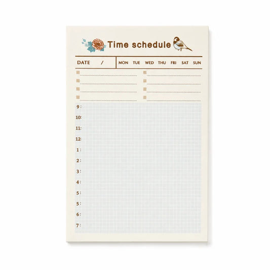Floral Checklist Memo Pad