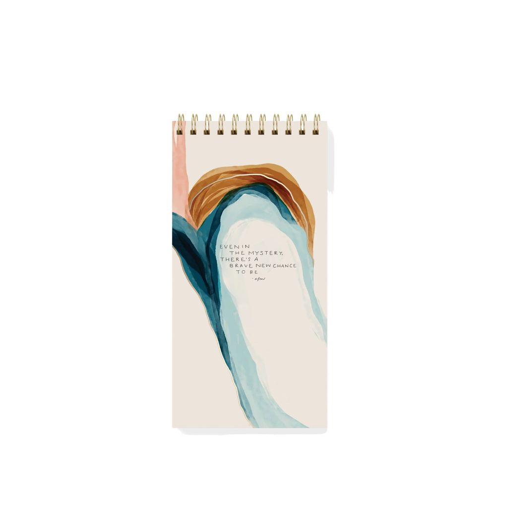 "Brave New Chance To Be" Tall Spiral Notebook