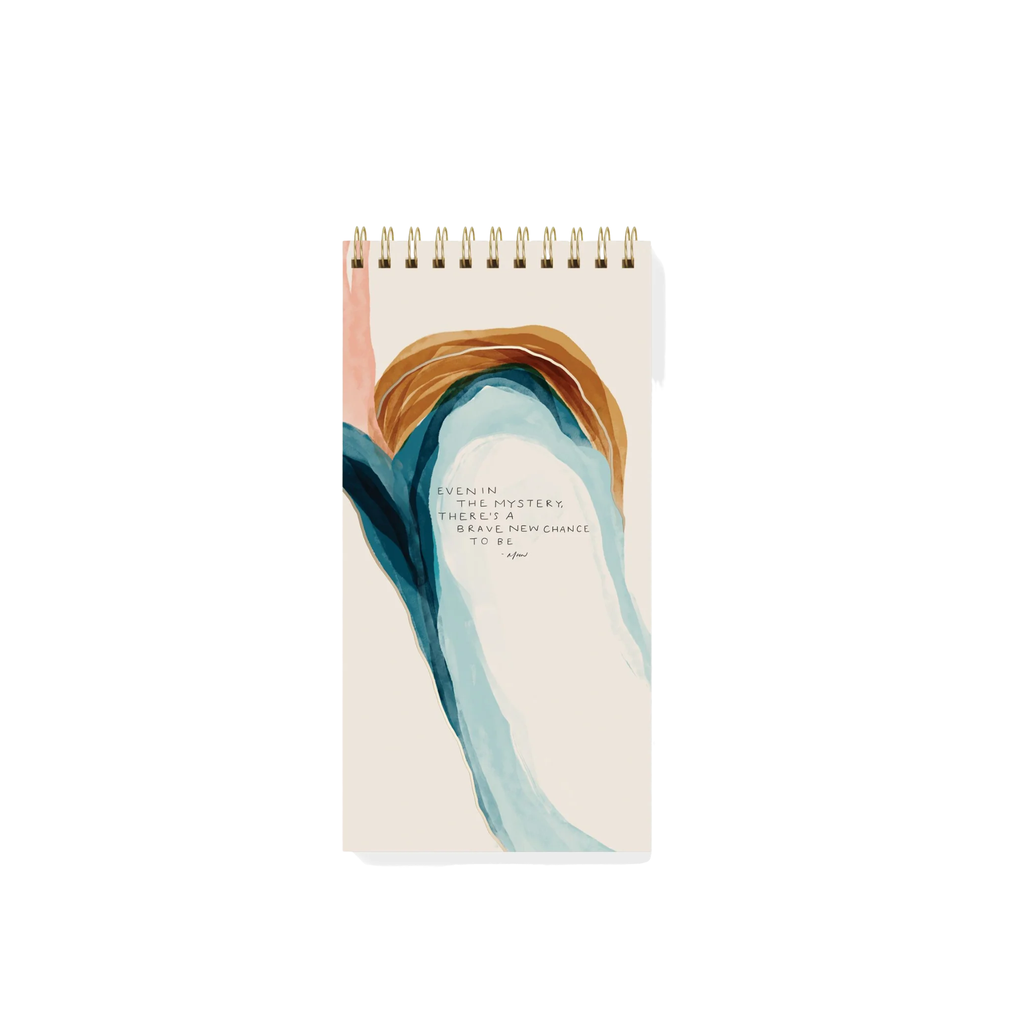 "Brave New Chance To Be" Tall Spiral Notebook