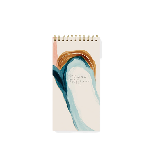 "Brave New Chance To Be" Tall Spiral Notebook