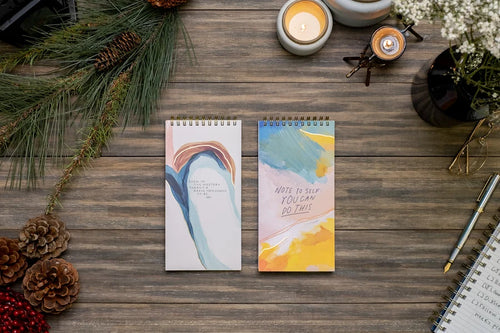 "Brave New Chance To Be" Tall Spiral Notebook