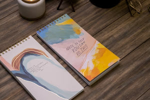 "Brave New Chance To Be" Tall Spiral Notebook