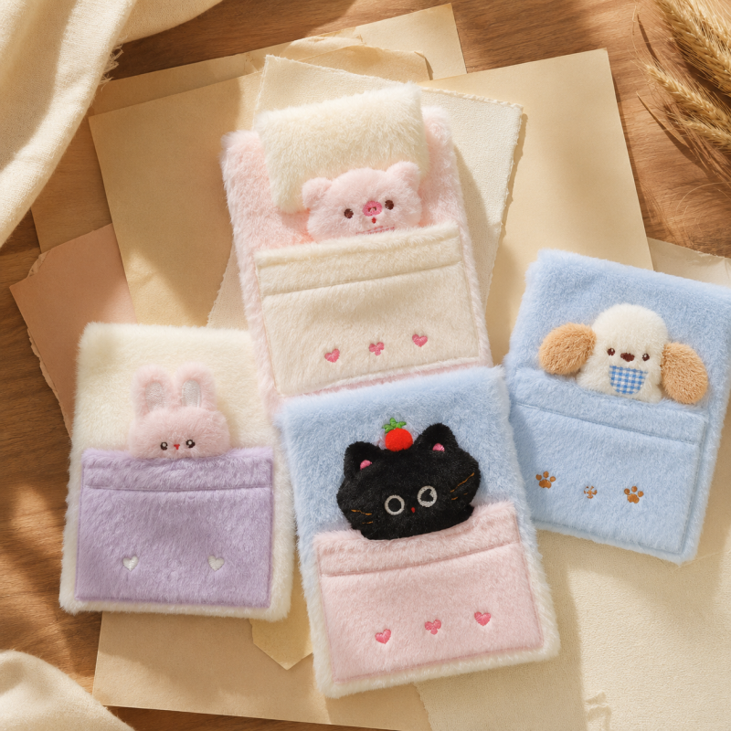 Dog Kawaii Plush Journal Notebook